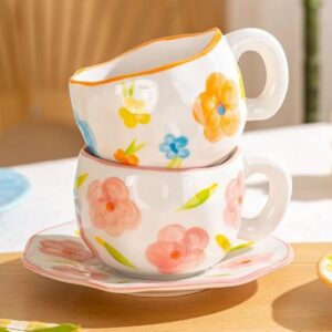 Handmade Ceramic mug with Plate