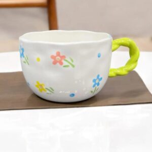 Floral ceramic coffee mug