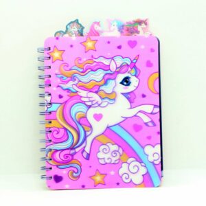 Fantasy pink Unicorn notebook for kids