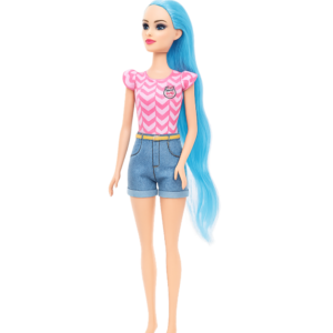 Fashion Doll, Blue Hair Doll, Doll with Summer Outfit, Kids Toys, Dolls for Girls, Pretend Play, Gift for Kids, Age 3+