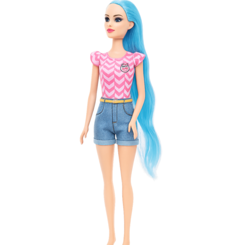 Fashion Doll, Blue Hair Doll, Doll with Summer Outfit, Kids Toys, Dolls for Girls, Pretend Play, Gift for Kids, Age 3+