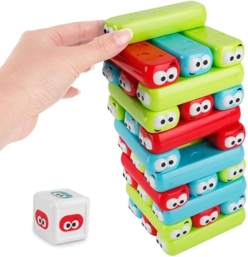 Stacking Game, Kids Block Game, Educational Toy, Preschool Toy, Family Game, 24 Piece Toy, Motor Skills, Ages 3+